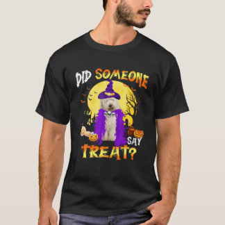 T-shirt Old English Sheepdog Halloween Est-Ce Que Quelqu'U