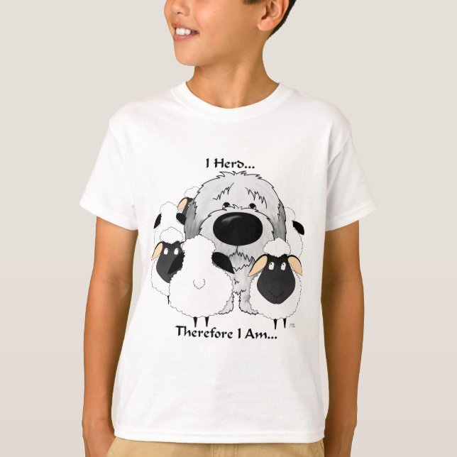T-shirt Old English Sheepdog - Je Hérite Donc Je Suis (Devant)