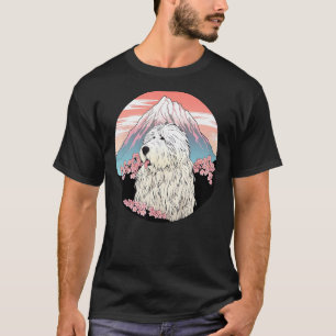T-shirt Old English Sheepdog Mont Fuji Funny Chien Landmar