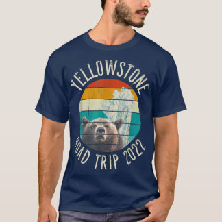 T-shirt OLD FAITHFUL Geyser Grizzly YELLOWSTONE Road Trip