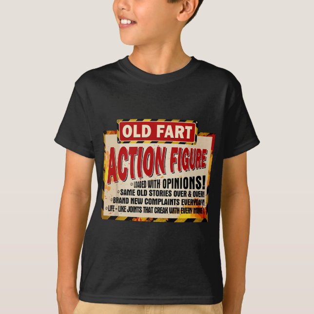T-shirt Old Fart Life Sized Action Figure (Devant)