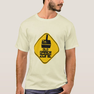 T-shirt old gamer zone geek manette jeu joystick humour 