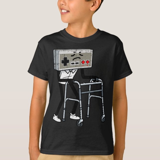 T-shirt Old Gaming Controller Walker Funny Gamer Men Women (Devant)