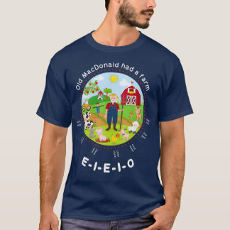 T-shirt Old MacDonald avait une ferme Anglais Nursery Rhym
