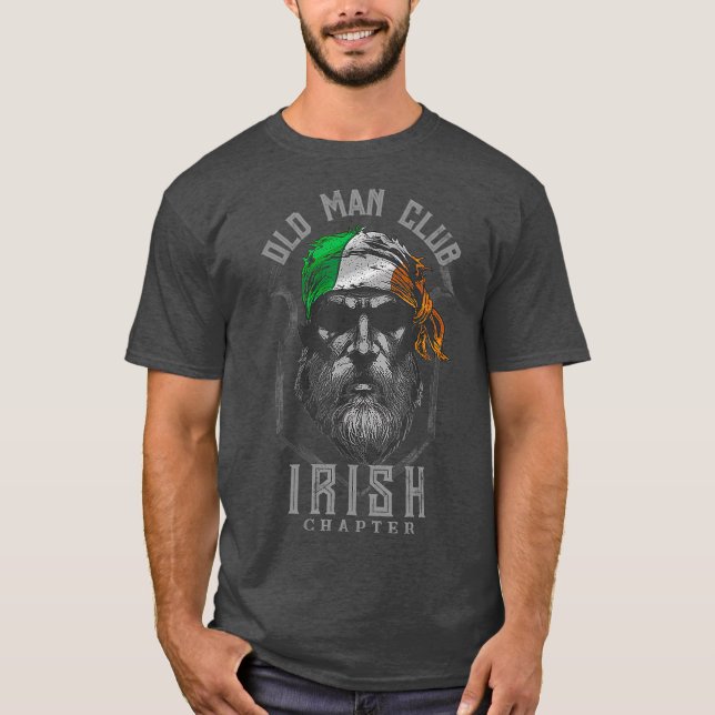 T-shirt Old Man Club Irish Chapter St Patricks Day (Devant)