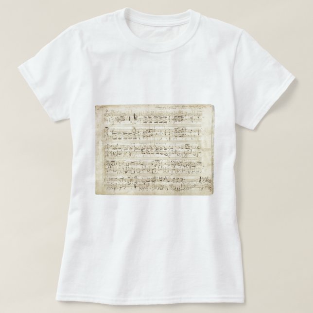 T-shirt Old Music Notes (Design devant)