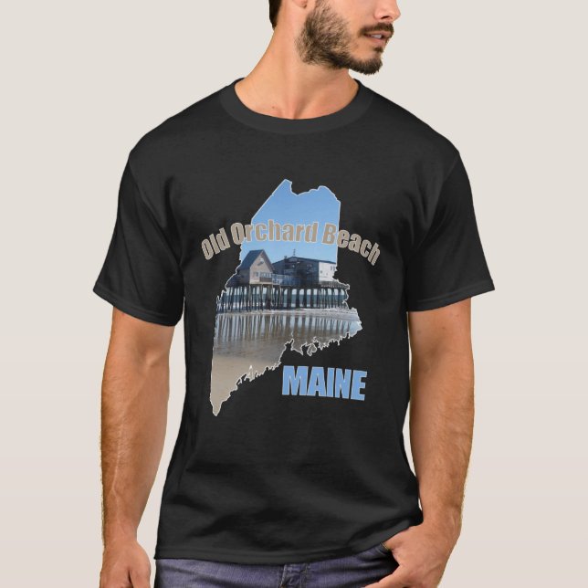 T-shirt Old Orchard Beach Maine Souvenir OOB Pier Shorelin (Devant)