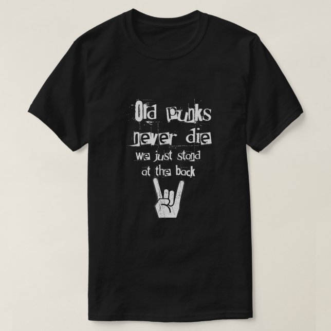 T-shirt Old Punks Never (Design devant)