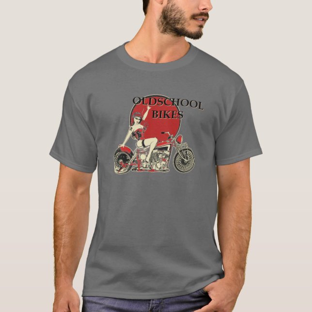 T-shirt - Old School Bikes - Rétro (Devant)