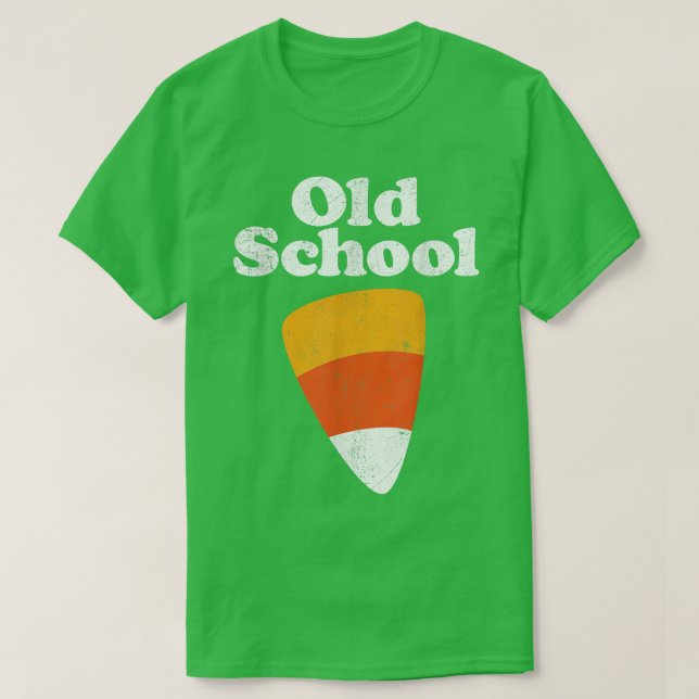 T-shirt Old School Halloween Candy Corn Funny 70's 80's Co (Design devant)