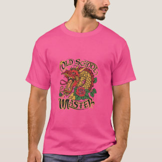 T-shirt Old School Master Dragon Tattoo Retro Art classiqu