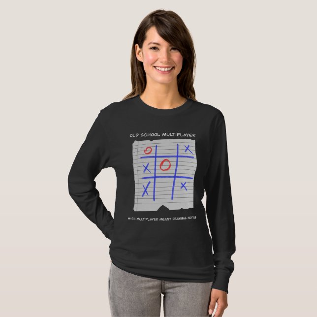 T-shirt Old School Multiplayer Tic Tac Toe Nostalgic (Devant entier)