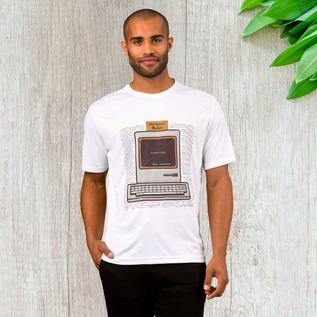 T-shirt Old School Rules Retro Computer Game Over (Créateur téléchargé)
