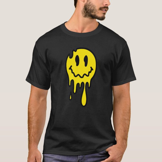 T-shirt Old Skool Raver OldSkool Raving Meling Face Rave (Devant)