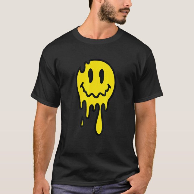 T-shirt Old Skool Raver OldSkool Raving Meling Face Rave (Devant)