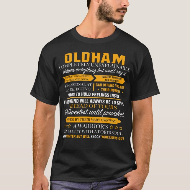 T-shirt OLDHAM complètement inexplicable (Devant)