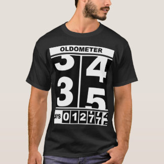T-shirt Oldometer 35e anniversaire drôle étape Odomètre S