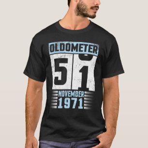 T-shirt Oldometer 51 Ans Joyeux Anniversaire Né À Nove