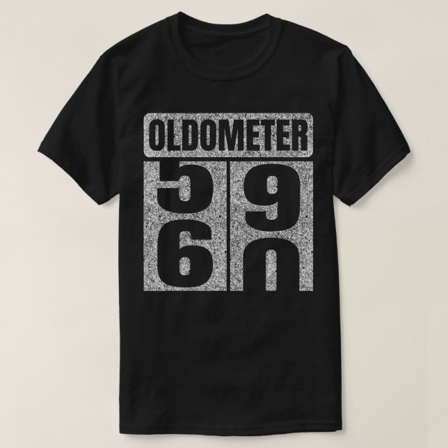 T-shirt Oldometer 5960 60e Anniversaire Cadeaux Idée 60 an (Design devant)