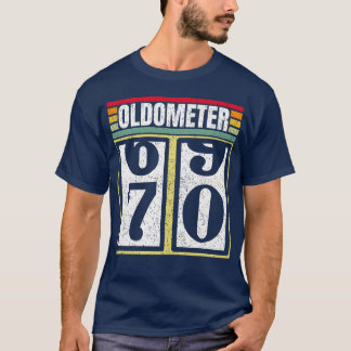 T-shirt Oldometer 6970 Years Old Automotive Enthusiasts B