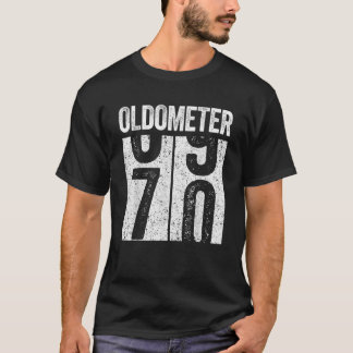 T-shirt Oldometer 69 70 70e fête d'anniversaire Hommes Fem