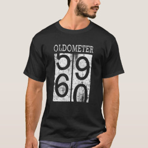 T-shirt Oldometer Funny 60E Anniversaire Distressed Papa