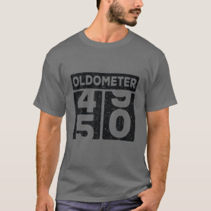 T-shirt Oldomètre 49-50 Ans Amusant 50E Anniversaire Homme