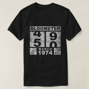 T-shirt Oldomètre 50, mars 1974, 50e anniversaire