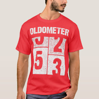 T-shirt Oldomètre 53 ans Né en 1968 53e anniversaire