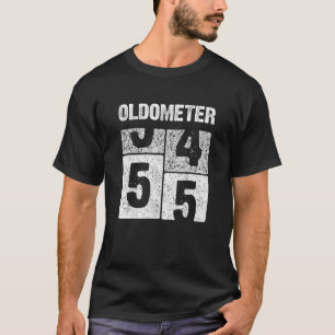 T-shirt Oldomètre 55 Ans 55E Anniversaire Cadeau Né En 1