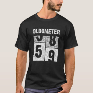 T-shirt Oldomètre 59 Ans 59E Anniversaire Cadeau Né En 196