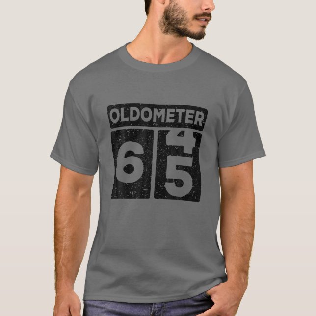 T-shirt Oldomètre 64-65 | 65E Anniversaire Drôle Cadeau (Devant)