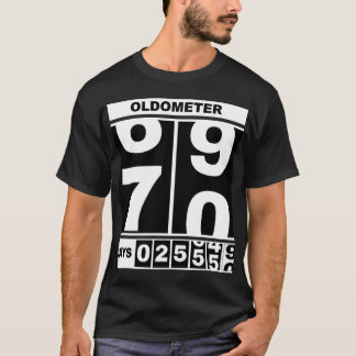 T-shirt Oldomètre 70 ans Funny Milestone Odomètre S