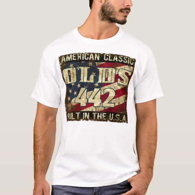 T-shirt Oldsmobile 442 - Voiture classique construite aux (Devant)
