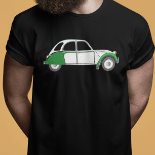 T-shirt Oldtimer 2CV Dollar vert