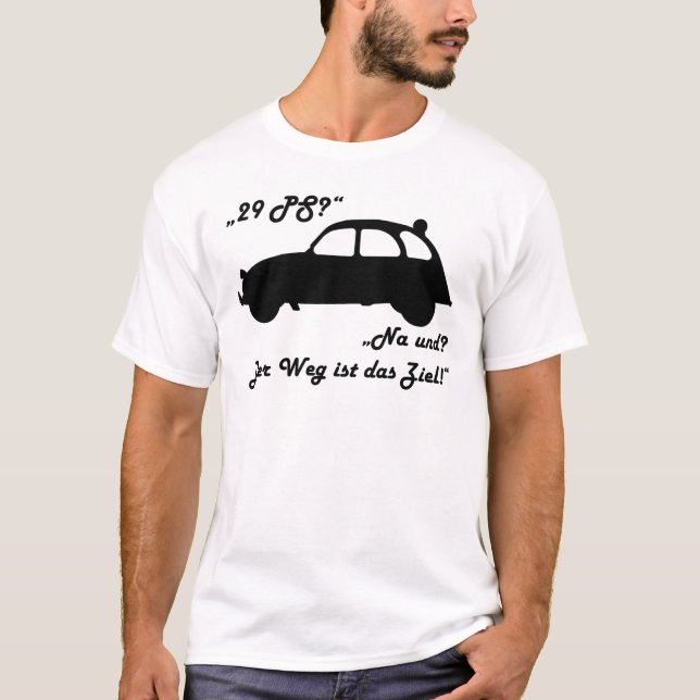 T-shirt Oldtimer 2cv Ente 29 PS (Devant)