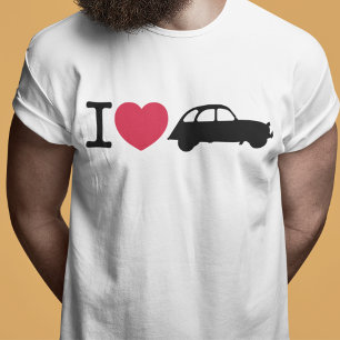 T-shirt Oldtimer 2cv I love