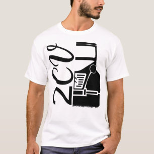 T-shirt Oldtimer 2cv Typografie Halbe Ente