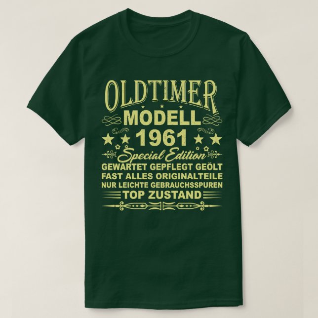 T-SHIRT OLDTIMER MODELL BAUJAHR 1961 (Design devant)