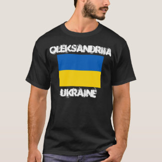 T-shirt Oleksandriia, Ukraine avec le drapeau ukrainien