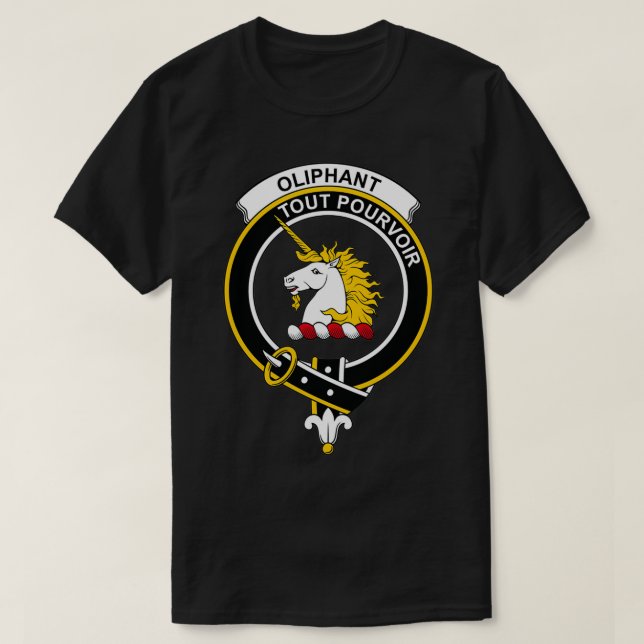 T-shirt Oliphant Crest Tartan Clan écossais (Design devant)