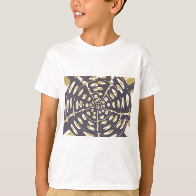 T-shirt Olive Green Polka Point Radial Motif Art Imprimer (Devant)