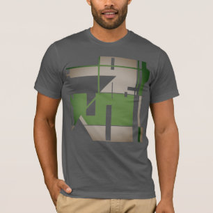 T-shirt Olive Grey Metallic d'inspiration sud-ouest Abstra