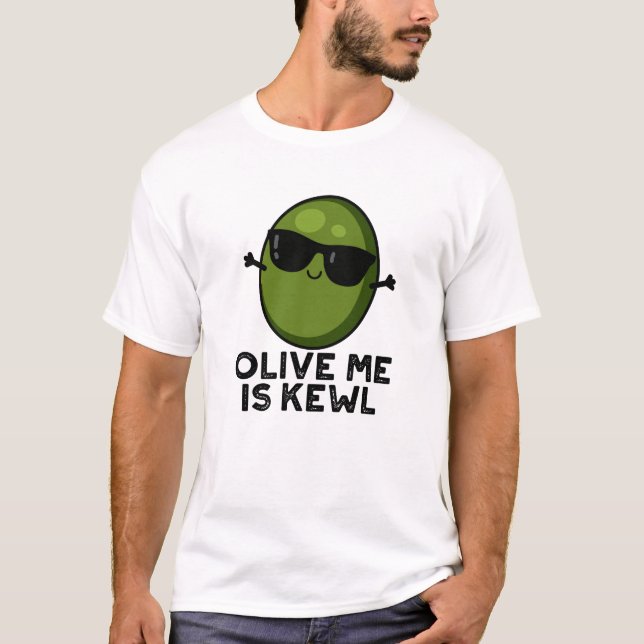 T-shirt Olive Me Est Le Cool Kewl Pun Olive (Devant)