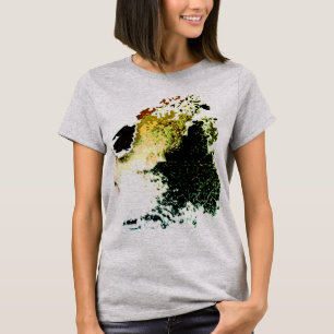 T-shirt Olive Or Tan Airbrush Peinture Splashes MCM Look