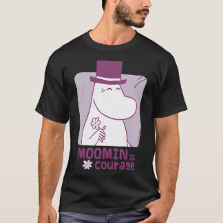 T-shirt Olive Skiing Moomintroll coincé dans la neige jeu