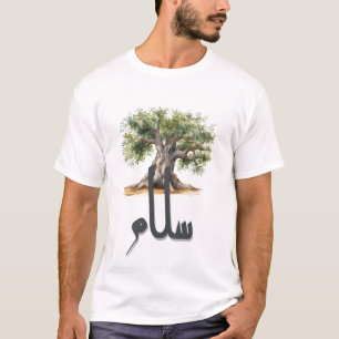 T-shirt Olive Tree Peace and Justice (en anglais)
