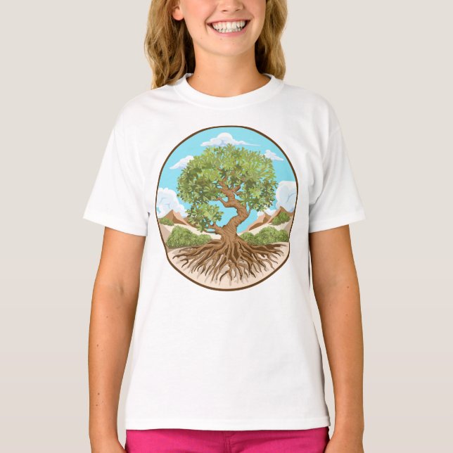 T-shirt Olive tree Symbole de paix dans la Palestine libre (Devant)
