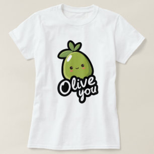 T-shirt Olive You – Conception de jeu de mots mignonne ave