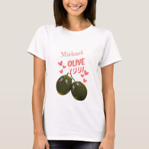 T-shirt Olive You Deux Coeurs Olives